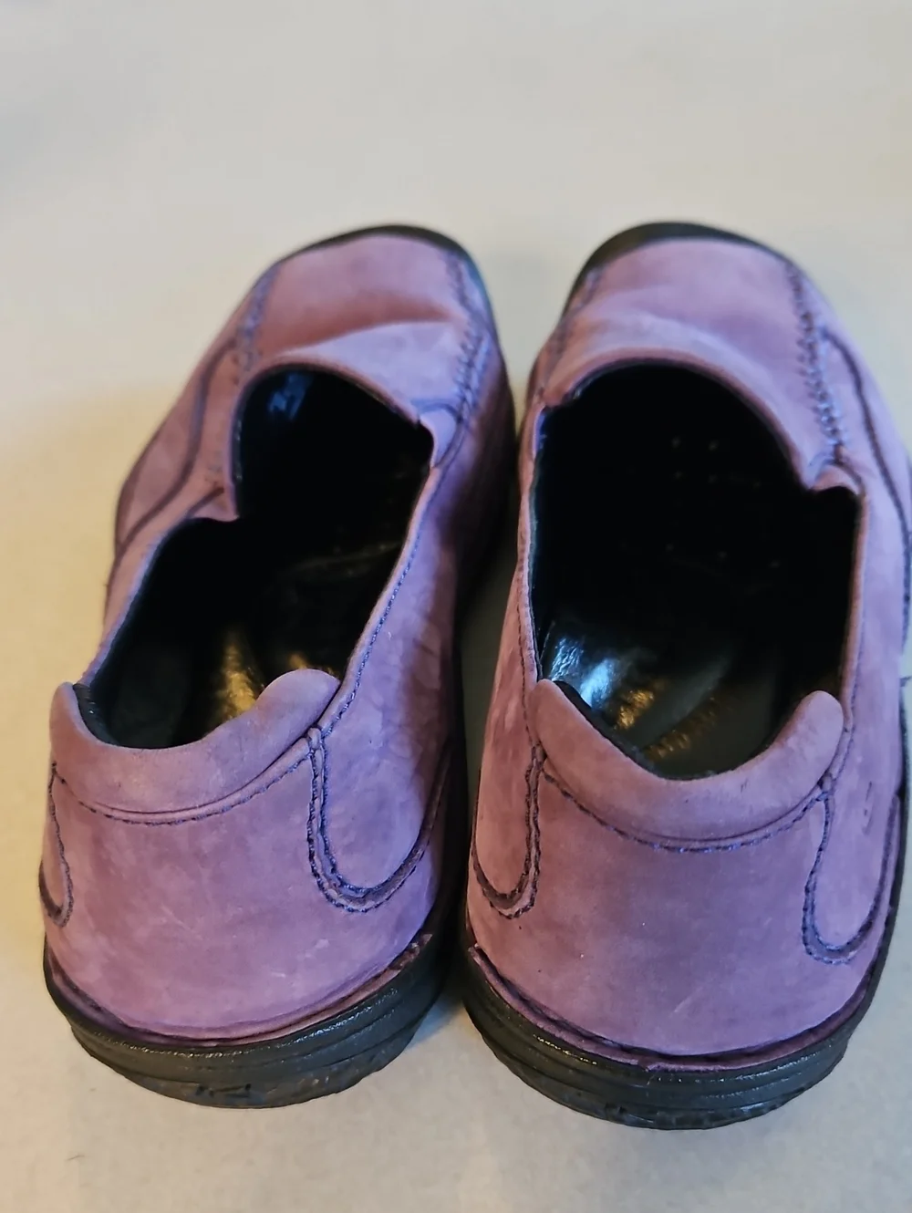 Keen Purple Leather Slip Ons